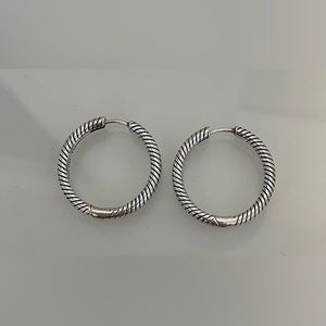 Pandora Moments Hoop Charm Earrings